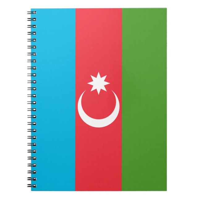 Notebook mit Flagge in Aserbaidschan Notizblock (Vorderseite)