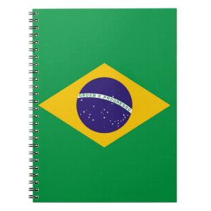 Notebook mit Flagge in Brasilien Notizblock