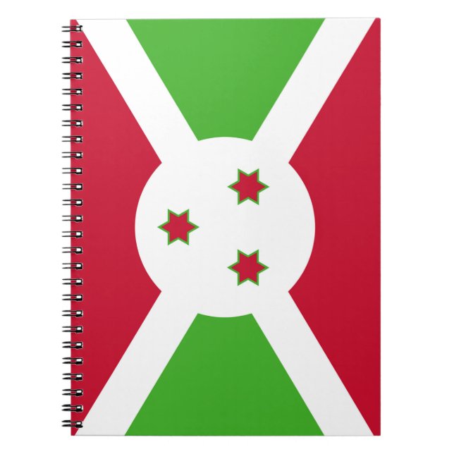 Notebook mit Flagge in Burundi Notizblock (Vorderseite)