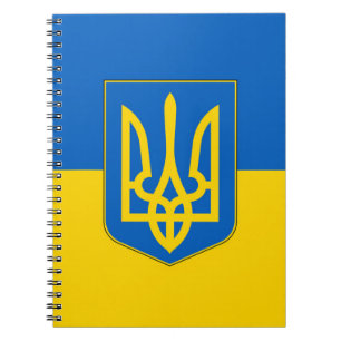 Notebook mit Flagge in der Ukraine Notizblock
