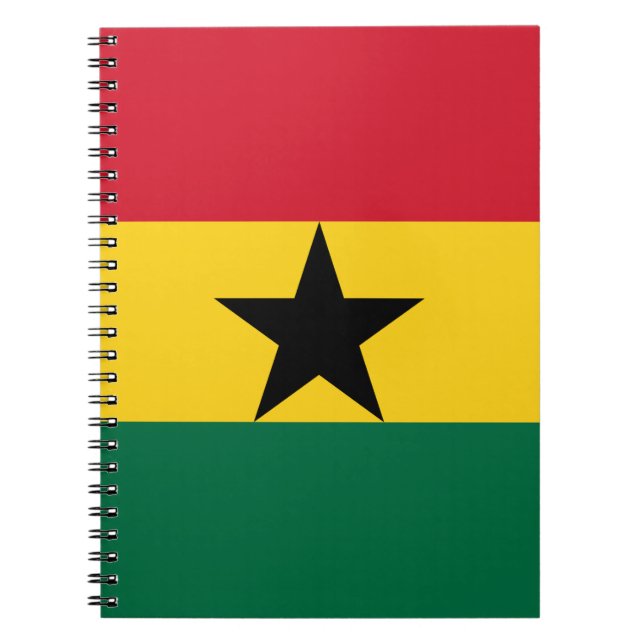 Notebook mit Flagge in Ghana Notizblock (Vorderseite)