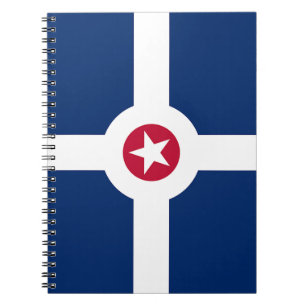 Notebook mit Flagge in Indianapolis City Notizblock