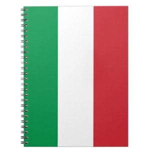 Notebook mit Flagge in Italien Notizblock