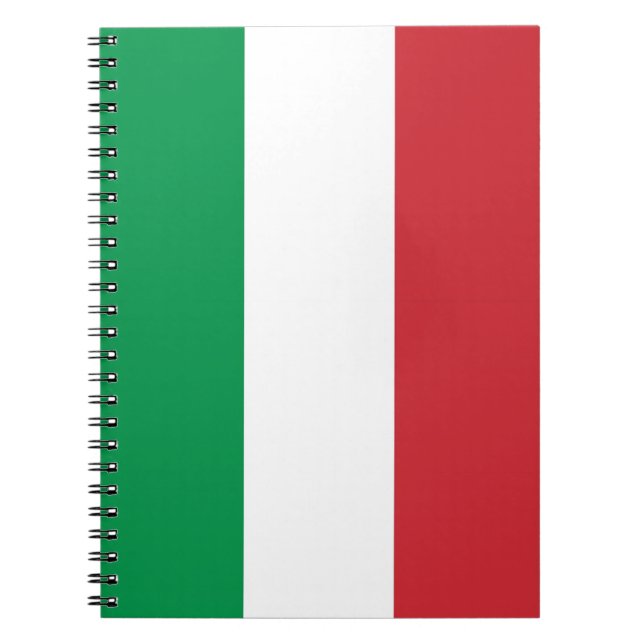 Notebook mit Flagge in Italien Notizblock (Vorderseite)