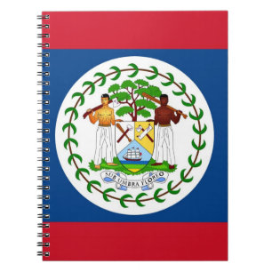 Notebook mit Flagge von Belize Notizblock