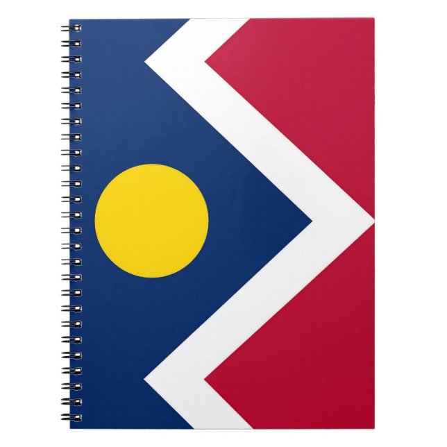 Notebook mit Flagge von Denver City, Colorado Staa Notizblock (Vorderseite)
