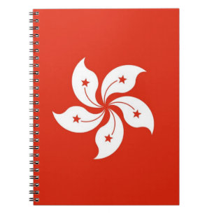 Notebook mit Flagge von Hongkong, China Notizblock