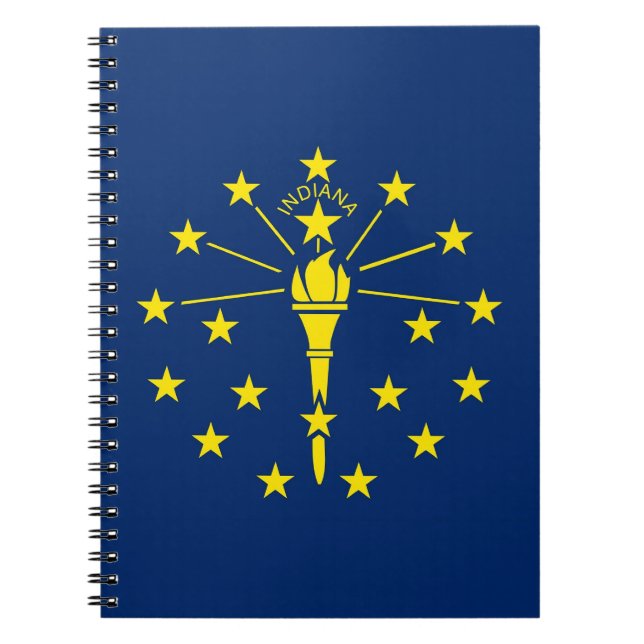 Notebook mit Flagge von Indiana Staat Notizblock (Vorderseite)