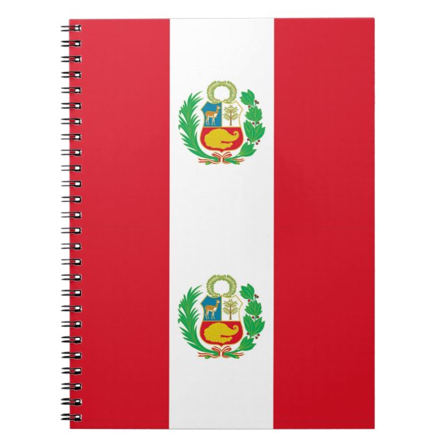 Notebook mit Flagge von Peru Notizblock (Vorderseite)