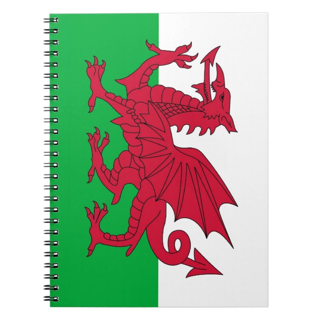 Notebook mit Flagge von Wales Notizblock (Vorderseite)