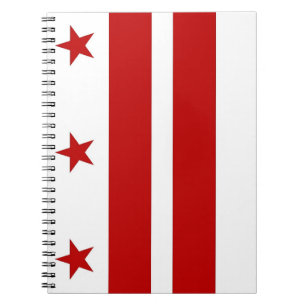 Notebook mit Flagge von Washington DC Notizblock