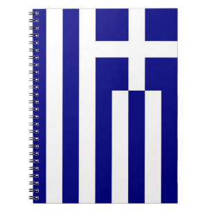 Notebook mit griechischer Flagge Notizblock