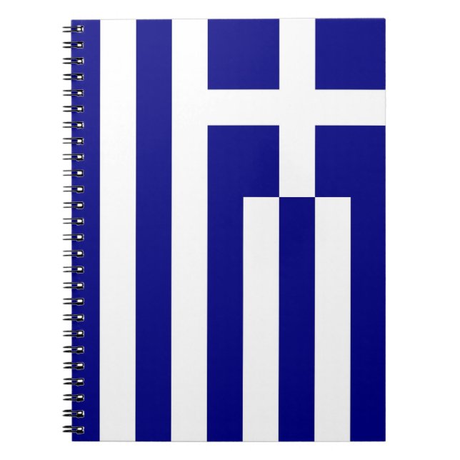 Notebook mit griechischer Flagge Notizblock (Vorderseite)