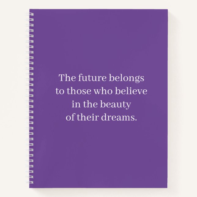 Notebook mit Inspiration Positive Affirmative Scho Notizbuch (Vorderseite)