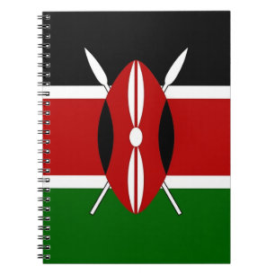Notebook mit kenianischer Flagge Notizblock