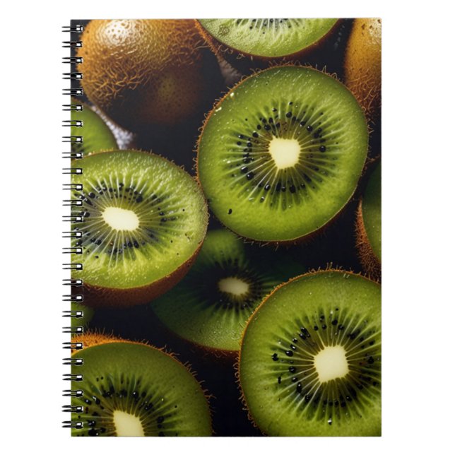 Notebook mit Kiwi Fruit Design - Vibranly Green Notizblock (Vorderseite)