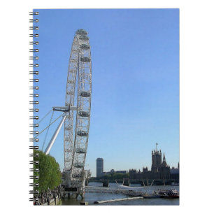 Notebook mit London Eye Ferris Wheel Notizblock