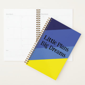 Notebook mit minimalem Farbverlauf – Gelb & Blau T Planer