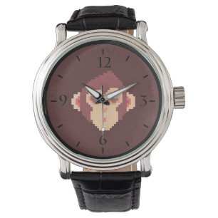 Notebook mit niedlicher pixeliger Oberfläche Armbanduhr