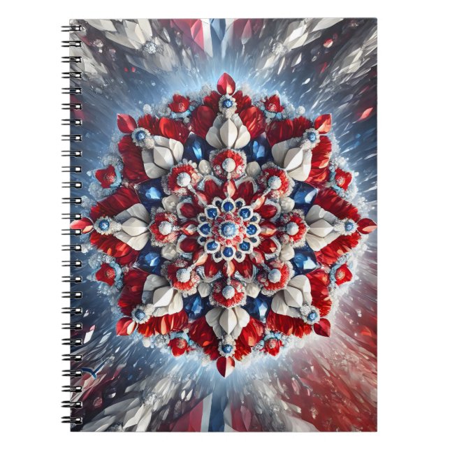 Notebook mit norwegischen Farben Abstract Design Notizblock (Vorderseite)