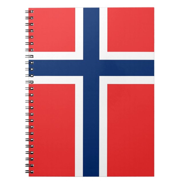 Notebook mit norwegischer Flagge Notizblock (Vorderseite)