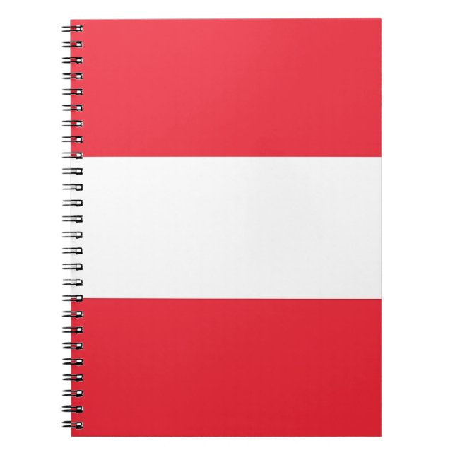 Notebook mit österreichischer Flagge Notizblock (Vorderseite)