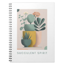 Notebook mit Retro-inspiriert Pflanze