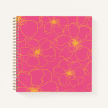 Notebook mit rosa Quadrat, Journal