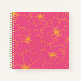 Notebook mit rosa Quadrat, Journal Notizbuch