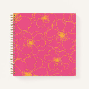 Notebook mit rosa Quadrat, Journal Notizbuch