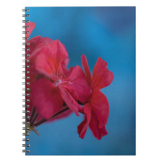 Notebook mit roten Blume Notizblock