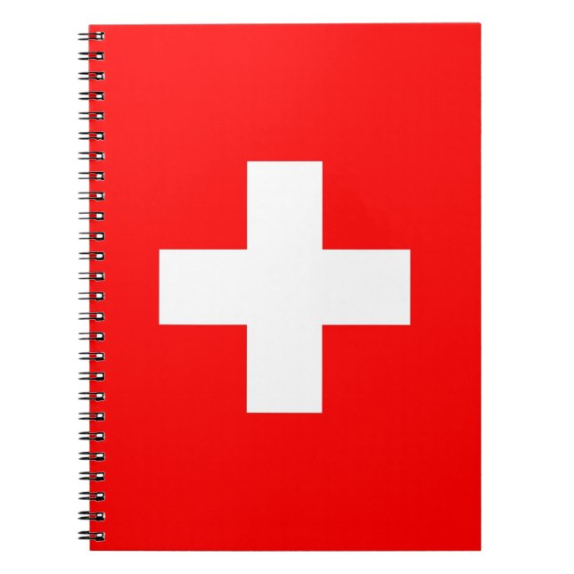 Notebook mit Schweizer Flagge Notizblock (Vorderseite)