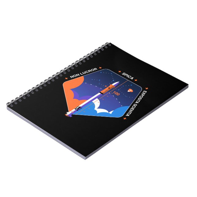 Notebook mit Spica Mission Patch Notizblock (Linke Seite)