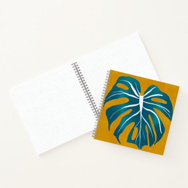 Notebook mit tropischer Pflanze Notizbuch (Innenseite)