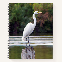 Notebook mit weißem Kran Notizbuch