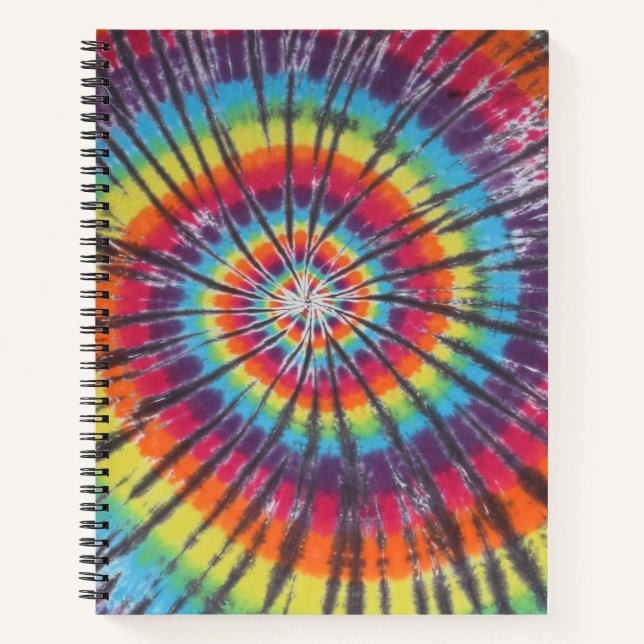 Notebook mit wirbelnder Gefärbte Krawatte Notizbuch (Vorderseite)