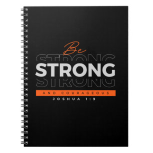 Notebook Motivierend Bibel Verse Joshua 1:9 Notizblock