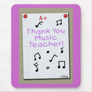 Notebook Paper Danke Musiklehrer Mousepad