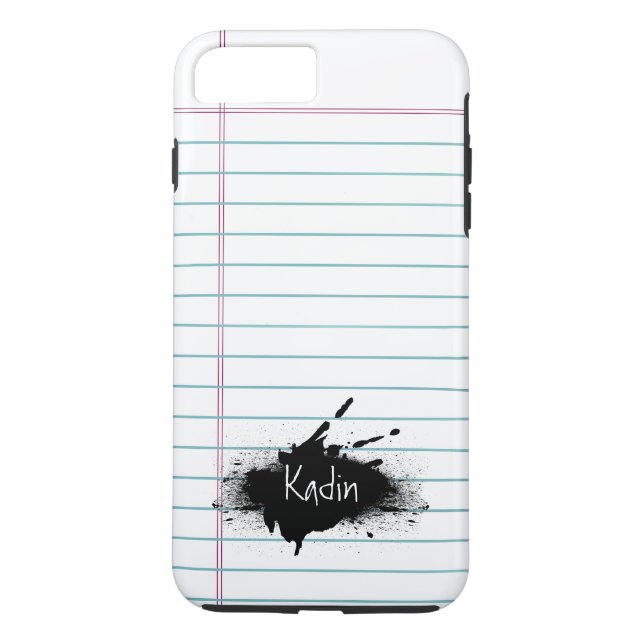 Notebook Paper Monogram iPhone 7 Plus Case (Rückseite)