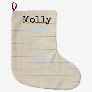 Notebook Paper Weihnachtszeit Strumpf - Anpassen S Großer Weihnachtsstrumpf