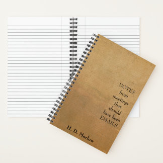 Notebook, personalisiertes Vintages Aussehen und l Notizbuch