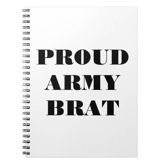 Notebook Proud Army Brat Notizblock (Vorderseite)