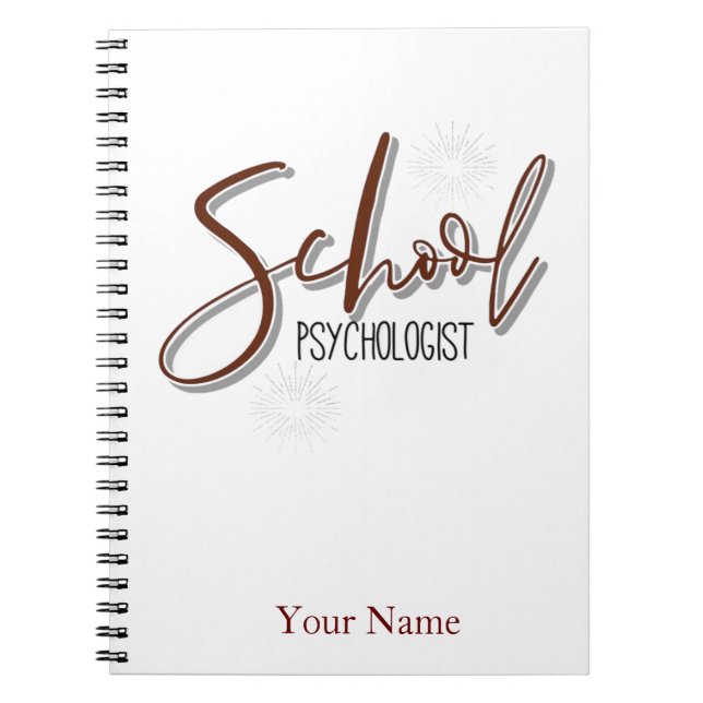 Notebook-Psychologin der individuelle Name School Notizblock (Vorderseite)