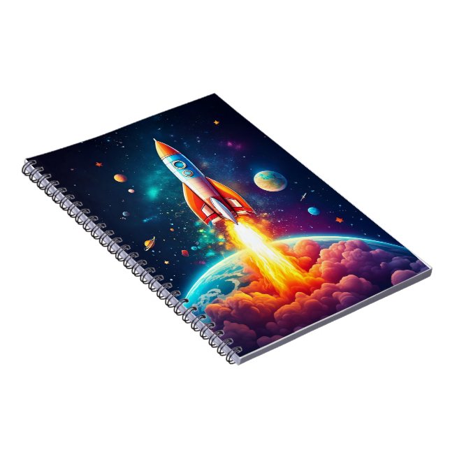 Notebook - Rakete Notizblock (Rechte Seite)