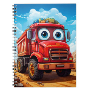 Notebook - roter Lkw Notizblock