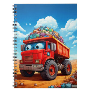 Notebook - roter Lkw Notizblock