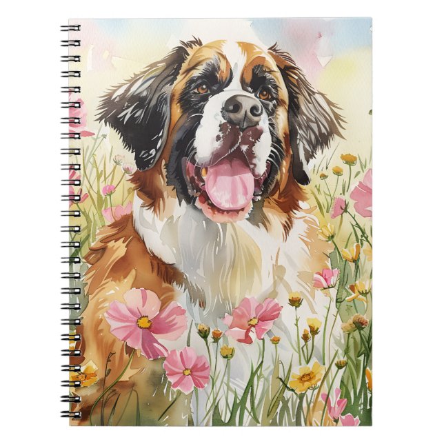 Notebook – Saint Bernard Dog Lover Journal Notizblock (Vorderseite)