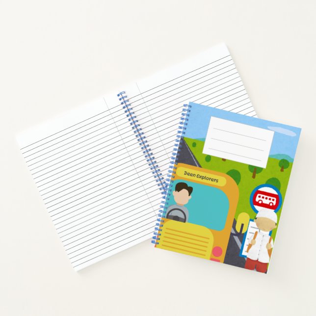 Notebook (Schulbus) Notizbuch (Innenseite)