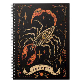 Notebook Scorpio Celestial Zodiac Art Notizblock