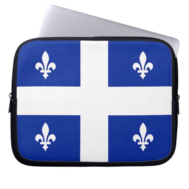 Notebook-Sieb der Quebec-Flag Laptopschutzhülle (Vorderseite)